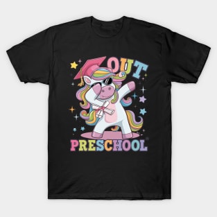 Unicorn Peace Out Preschool Graduate Graduation Last Day T-Shirt